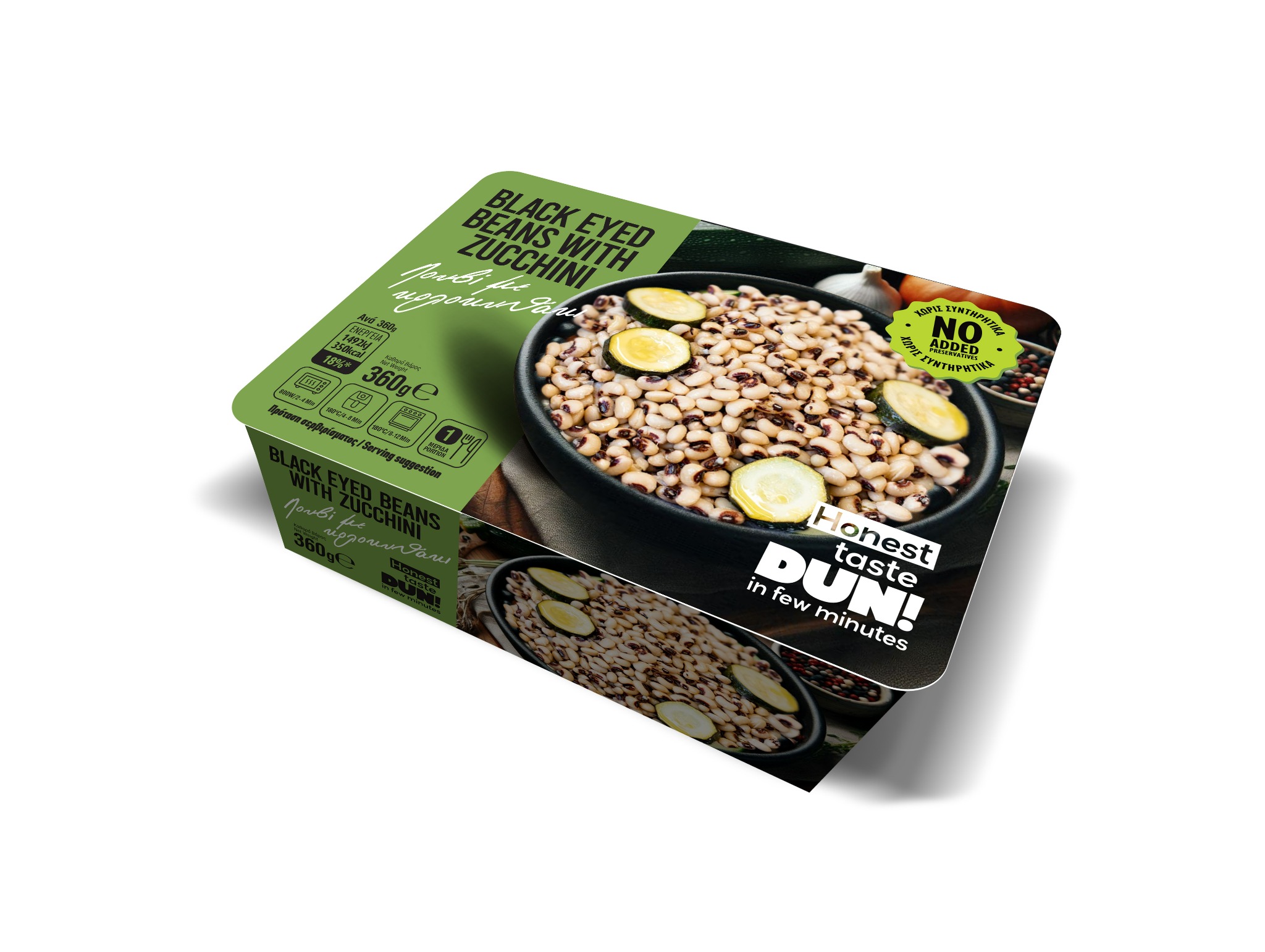 Black-eyed peas with zucchini · 360 g in its DUN! pack